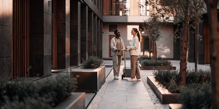 Student housing property management team at an off-campus apartment community