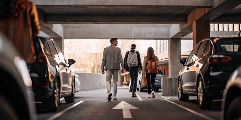 Modern student housing parking structure with proper management and organization