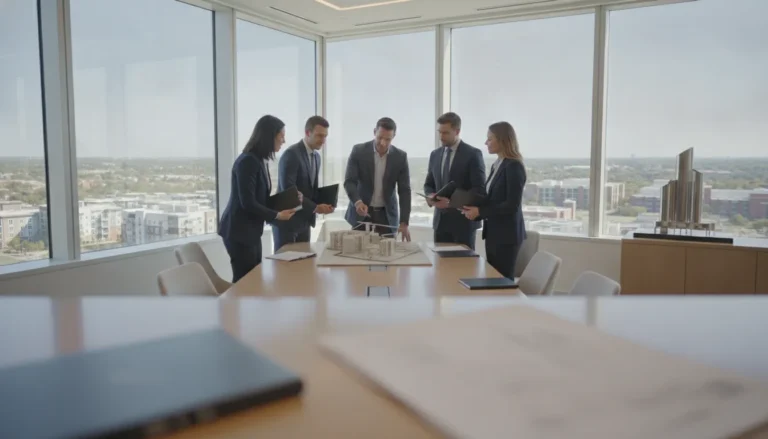 Asset management team reviewing a multifamily investment strategy